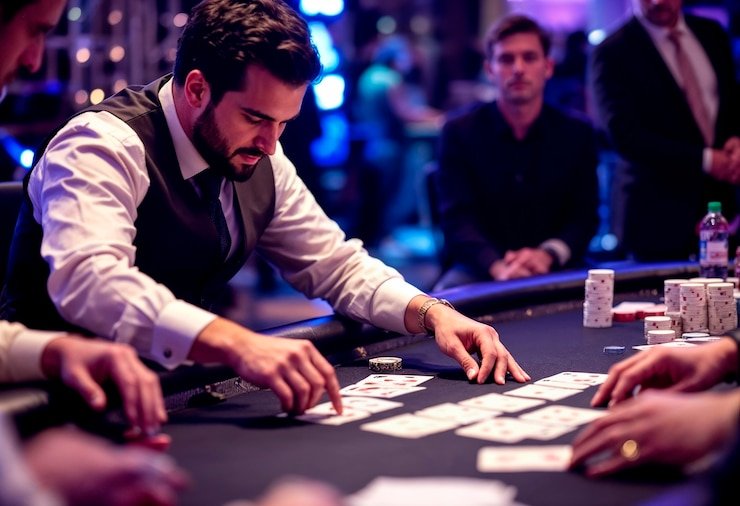 Pengalaman bermain blackjack melalui Quick Bet di smartphone dengan dealer langsung dan interface taruhan yang jelas